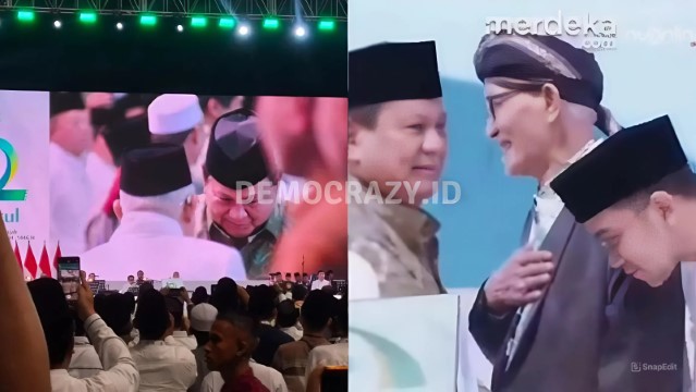 Celingak-Celinguk di Puncak Harlah NU, Momen Gibran Dicuekin Prabowo Tuai Sorotan: Kasihan Gak Dianggap!