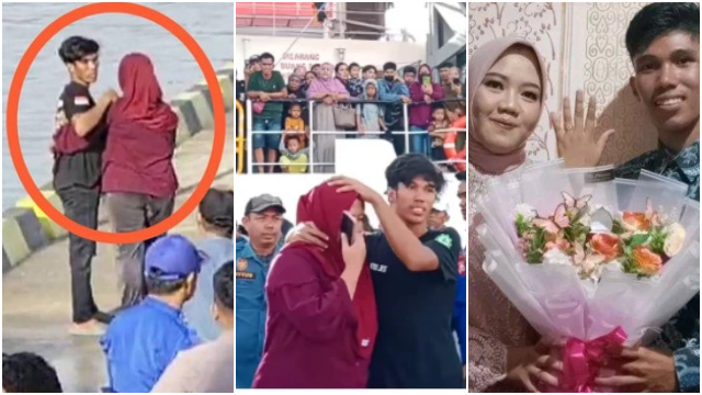 Kisah Cinta Bojes dan Lia Viral, Tangis Perpisahan di Pelabuhan Berbuah Pernikahan