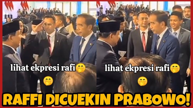 Aduh Kasihan! Raffi Ahmad Terekam Dicueki Presiden Prabowo Padahal Sudah Tiga Kali Hormat