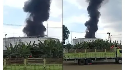 Tangki Kilang Minyak Pertamina Cilacap Terbakar, Netizen: Upaya Hilangkan Barang Bukti?