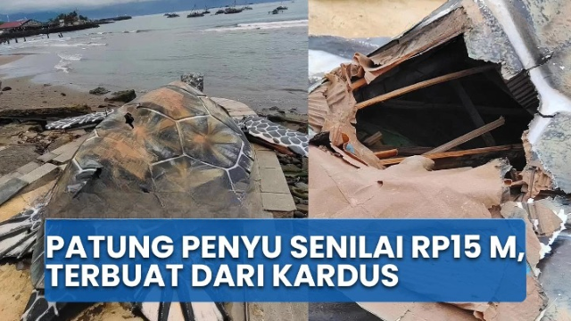 HEBOH Patung Penyu di Sukabumi Rp 15 M Tapi Ternyata Kardus, Ini Faktanya!