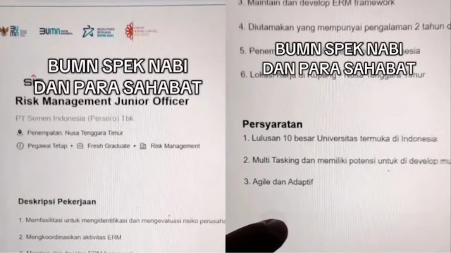 Viral Rekrutmen BUMN 2025 Wajib Lulusan 10 Kampus Terbaik di Indonesia, Netizen: Gini Amat Nyari Kerja