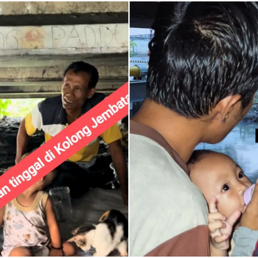 Nasib Pilu Ayah dan Bayinya Tinggal di Kolong Jembatan Sidoarjo, Rela Tak Makan demi Beli Susu