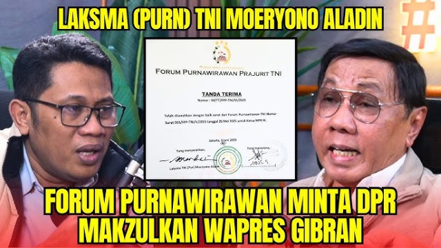Gibran Tabrak Konstitusi Untuk Jadi Wapres, Laksma TNI (Purn) Moeryono: Kurang Ajar!