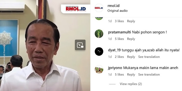 Tanggapan Jokowi soal Nabi jadi Bulan-bulanan Netizen