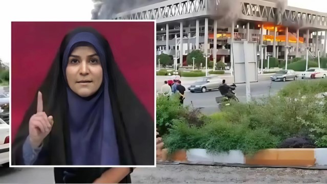 NGERI! Detik-Detik Kantor Televisi Iran Dibom Israel Saat Sahar Emami Si Singa Betina Iran Sedang Live