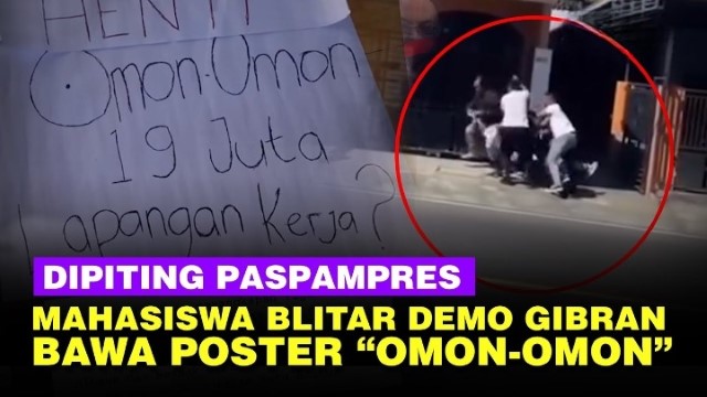 Demokrasi Omon-Omon? Momen Paspampres Piting Leher Mahasiswa PMII Pengkritik Gibran di Blitar Tuai Kecaman!