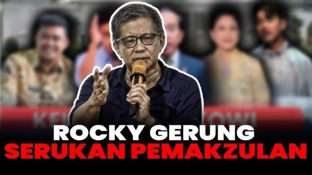 Perang Surat Pemakzulan Gibran, Rocky Gerung Minta DPR Tetap Proses: Dia Jadi Wapres Lewat Cara Tidak Etis dan Menyalahi Moralitas!