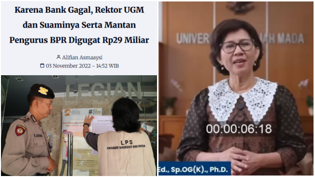 Ova Emilia Rektor UGM Tergugat Rp 29 M Kasus Bank BPR, Netizen: Tersandera Kasus Ternyata