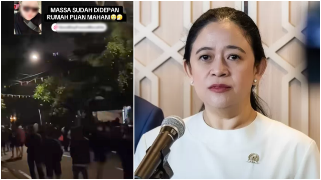 Rumah Ketua DPR RI Digeruduk Massa, Woy Puan Keluar!