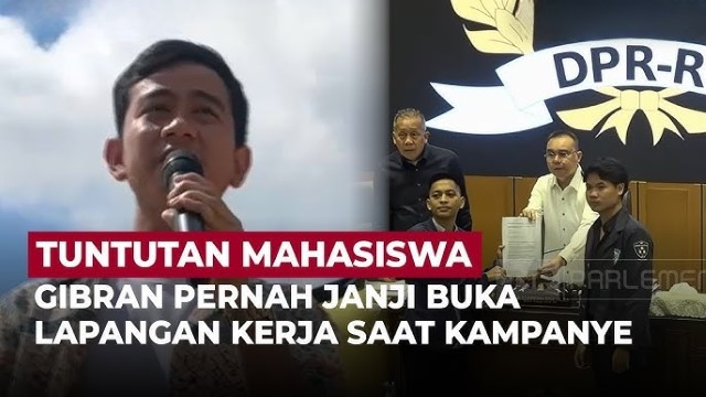 BEM SI Tagih Janji 19 Juta Lapangan Pekerjaan Wapres Gibran ke DPR RI, Malah Tuai Nyinyiran, Loh Kenapa?