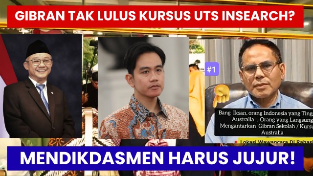 Rismon Sianipar Ungkap Fakta: Gibran Hanya Lulusan Kursus Bahasa Inggris Bernama Insearch Language Centre, Bukan UTS Insearch!