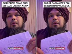 Ammar Zoni Tulis Surat Mengharukan untuk Ustaz Derry Sebelum Dideportasi ke Nusakambangan, Isinya Bikin Sedih!