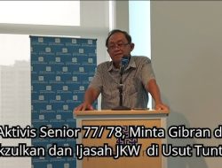 Indro Tjahyono Sebut Gibran Harusnya Dimakzulkan, Ijazah SD dan Usia di Bawah 40 Jadi Alasan!