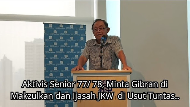 Indro Tjahyono Sebut Gibran Harusnya Dimakzulkan, Ijazah SD dan Usia di Bawah 40 Jadi Alasan!