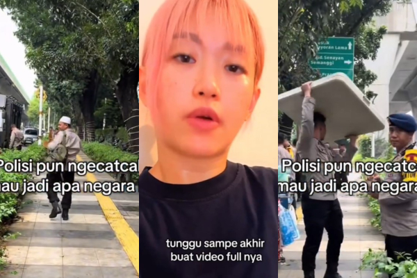 Viral! Oknum Brimob Catcalling di Trotoar, Langsung Dihajar Propam