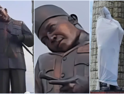 VIRAL Kepala Patung Soekarno Miring di Alun-alun Indramayu, Ternyata Ini Penyebabnya