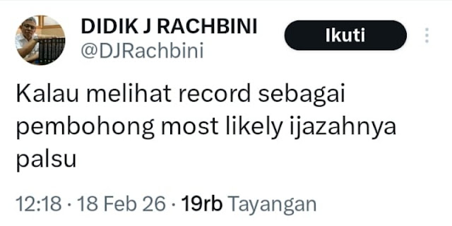 Rektor Paramadina Sindir Ijazah Palsu, Warganet Heboh Soroti UGM: Siapa yang Dimaksud?