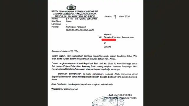 Surat THR Palsu Beredar, Polres Tanjung Priok Buru Oknum Pengatasnamaan!