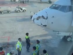 Misteri di Langit Riau: Moncong Pesawat Garuda Penyok Diduga Ditabrak Objek Asing!