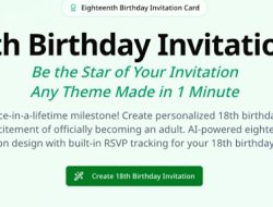 Undangan 18th Birthday Keren dalam 1 Menit? Cuma Pakai AI!