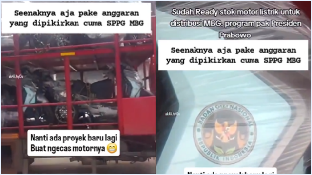 Motor Listrik untuk Petugas MBG Prabowo Bikin Heboh: Netizen Sebut Obat Meriang Kaum Sakit Hati?