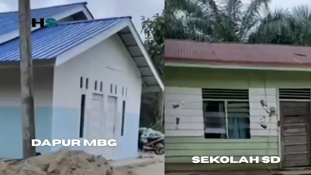 Viral di Riau: Gedung SPPG Megah Berdiri di Samping SD yang Hanya Berupa Bangunan Kayu