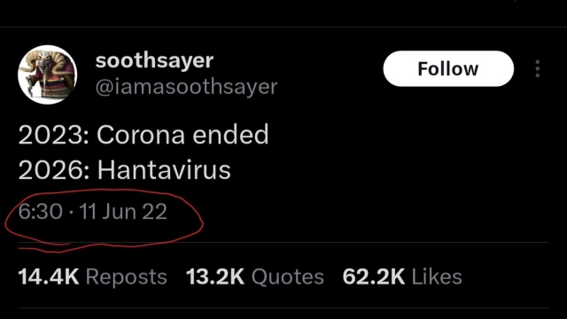 Tweet Lawas 2022 Viral Usai WHO Konfirmasi Hantavirus: Ramalan atau Kebetulan?